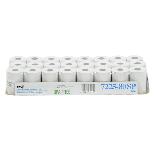 NCCO National Checking Register Roll 2.25 X 80' 1 Ply White Thermal 1-48, 1 x 48 RL Case - DOT product image 2