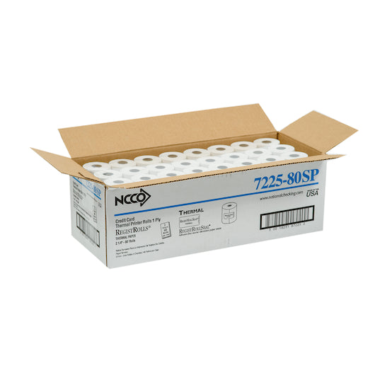 NCCO National Checking Register Roll 2.25 X 80' 1 Ply White Thermal 1-48, 1 x 48 RL Case - DOT product image 5