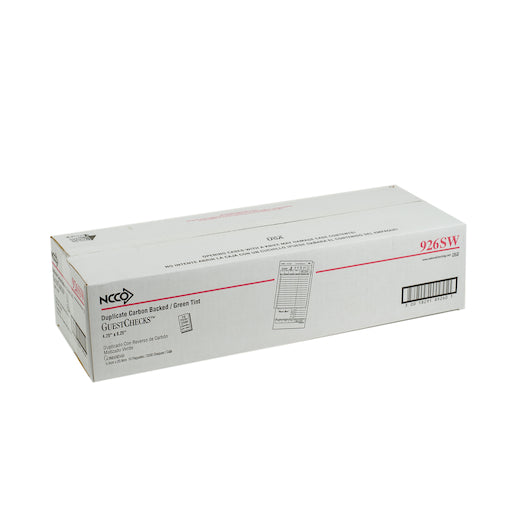 NCCO National Checking 4.25 Inch X 8.25 Inch 2 Part Carbon Green 15 Line Guest Check, 1 x 2500 each Case - DOT product image 3