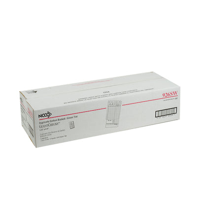 NCCO National Checking 4.25 Inch X 8.25 Inch 2 Part Carbon Green 15 Line Guest Check, 1 x 2500 each Case - DOT product image 3