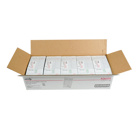 NCCO National Checking 4.25 Inch X 8.25 Inch 2 Part Carbon Green 15 Line Guest Check, 1 x 2500 each Case - DOT product image 7