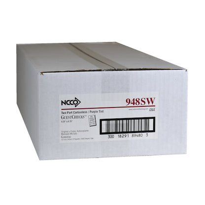 National Checking Guest National Checking 4.2 Inch X 9.75 Inch 2 Part Carbonless Purple Guest Check, 10 x 250 each Case - DOT product image 3