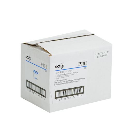 NCCO National Checking 1 Inch X 1 Inch Trilingual Blue Monday Permanent Label, 1 x 1000 each Case - DOT product image 5