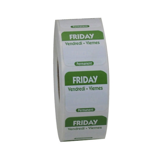 NCCO National Checking 1 Inch X 1 Inch Trilingual Green Friday Permanent Label, 1 x 1000 each Case - DOT product image 6