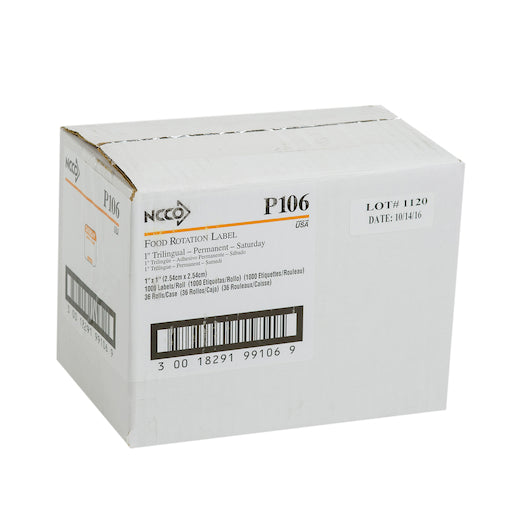 NCCO National Checking 1 Inch X 1 Inch Trilingual Orange Saturday Permanent Label, 1 x 1000 each Case - DOT product image 5