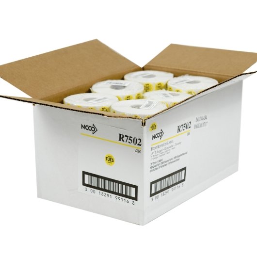 NCCO National Checking .75 Inch Circle Trilingual Removable Yellow Tuesday Label, 1 x 2000 each Case - DOT product image 6