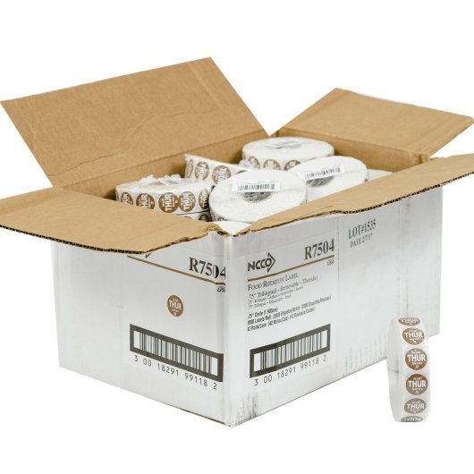 NCCO National Checking .75 Inch Circle Trilingual Removable Brown Thursday Label, 1 x 2000 each Case - DOT product image 8