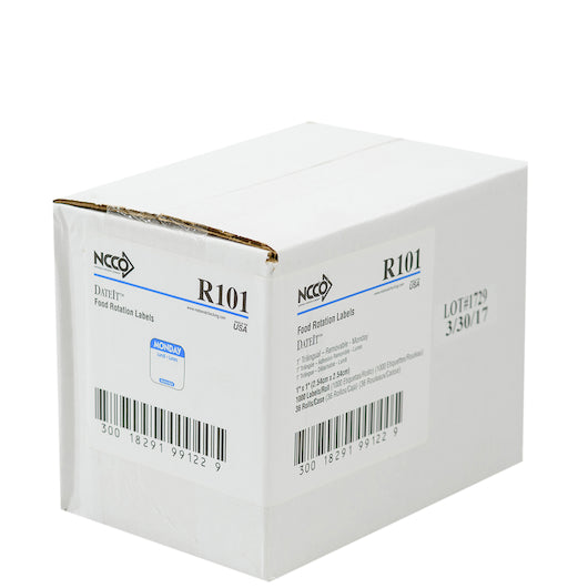 NCCO National Checking 1 Inch X 1 Inch Trilingual Blue Monday Removable Label, 1 x 1000 each Case - DOT product image 5