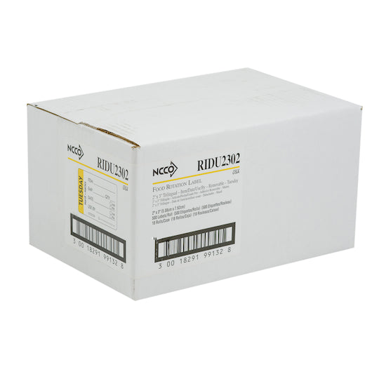 NCCO National Checking 2X3 Trilingual Item-Date-Use By Removable Tuesday Yellow, 1 x 500 each Case - DOT product image 5