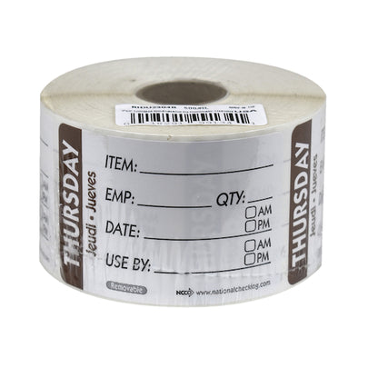 NCCO National Checking 2X3 Trilingual Item-Date-Use By Thursday Brown, 1 x 500 each Case - DOT product image 3