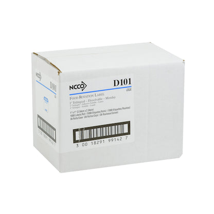 NCCO National Checking 1 Inch X 1 Inch Trilingual Blue Monday Dissolvable Label, 1 x 1000 each Case - DOT product image 5