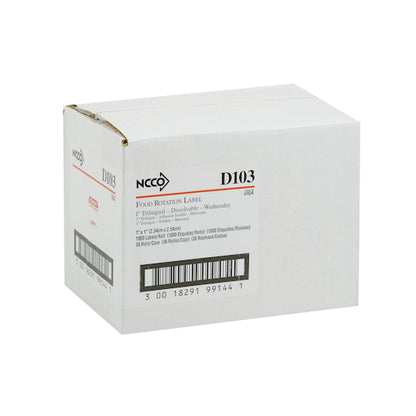 NCCO National Checking 1 Inch X 1 Inch Trilingual Red Wednesday Dissolvable Label, 1 x 1000 each Case - DOT product image 5