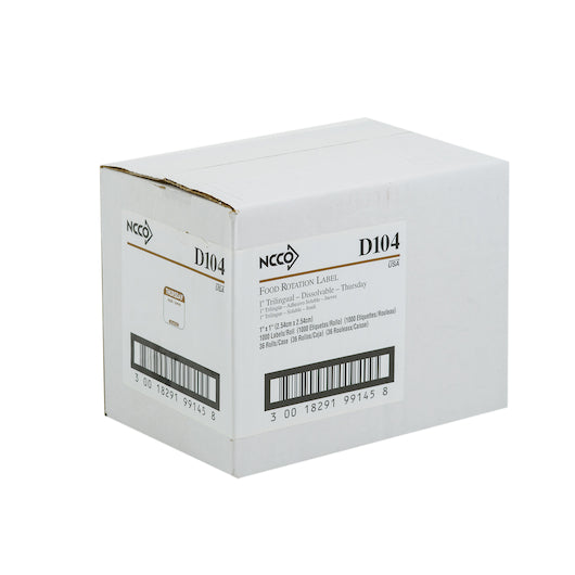NCCO National Checking 1 Inch X 1 Inch Trilingual Brown Thursday Dissolvable Label, 1 x 1000 each Case - DOT product image 5