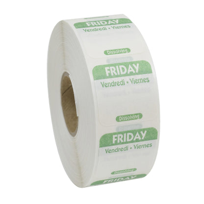 NCCO National Checking 1 Inch X 1 Inch Trilingual Green Friday Dissolvable Label, 1 x 1000 each Case - DOT product image 2