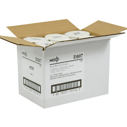 NCCO National Checking 1 Inch X 1 Inch Trilingual Black Sunday Dissolvable Label, 1 x 1000 each Case - DOT product image 8