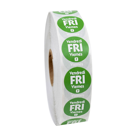 NCCO National Checking .75 Inch Circle Trilingual Permanent Green Friday Label, 1 x 2000 each Case - DOT product image 2