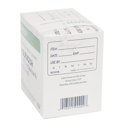 NCCO National Checking 2 Inch X 3 Inch Shelf Life Dissolvable Label Box, 1 x 250 each Case - Guest Checks & Register