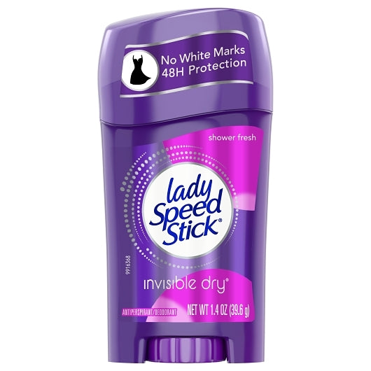 Lady Speed Stick 48 Hour Shower Fresh Anti-Perspirant Deodorant Invisible Stick, 2 x 6 x 1.4 oz Case - Health & Personal