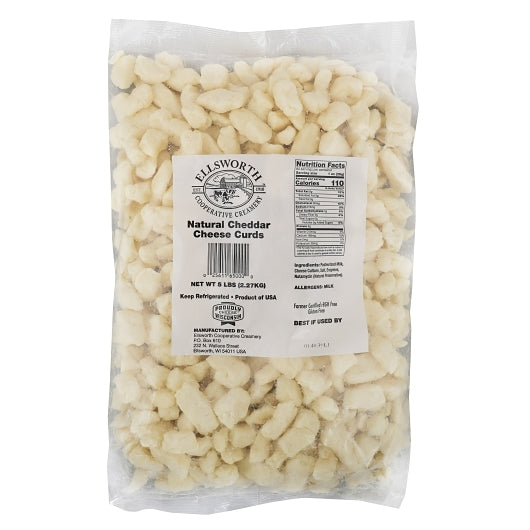 Ellsworth Natural White Cheddar Cheese Curds, 6 x 5 lb Case - DOT product image 4