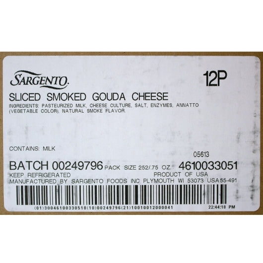 Sargento Smoked Gouda Sliced Cheese, 9 x 21 oz Case - DOT product image 8
