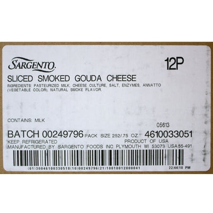 Sargento Smoked Gouda Sliced Cheese, 9 x 21 oz Case - DOT product image 8