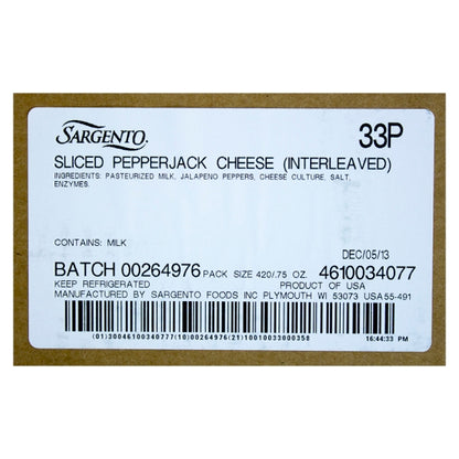 Sargento Pepperjack Sliced Cheese, 15 x 21 oz Case - DOT product image 7