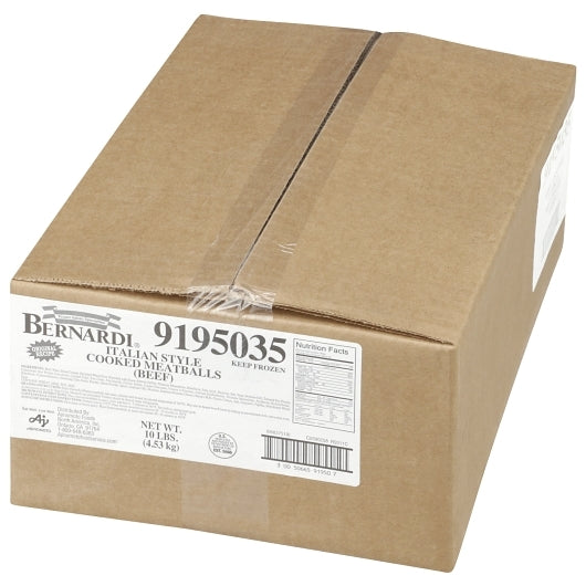 Bernardi Cooked Original Beef Meatball 1 Oz, 2 x 5 lb Case - GS1 closed shipping case image