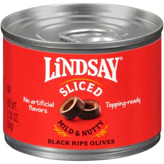 Lindsay Sliced Ripe Domestic Olives Canned, 24 x 2.25 oz Case - DOT product image 2