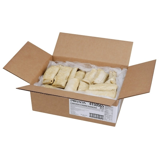 Posada Chicken Chimichanga, 48 x 5 oz Case - GS1 open-case image