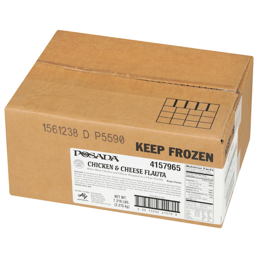 Posada Chicken & Cheese Flauta, 42 x 2.75 oz Case - DOT product image 3