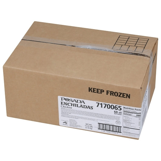 Posada Chicken Enchilada, 60 x 3 oz Case - GS1 closed shipping case image