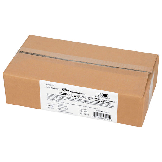 Golden Tiger 6.5 Inch X 6.5 Inch Egg roll Wrappers, 12 x 1 lb Case - GS1 closed shipping case image