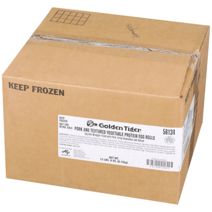 Golden Tiger Pork & Vegetable Egg Roll, 144 x 1.5 oz Case - GS1 closed shipping case image