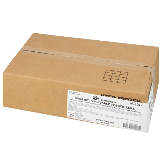 Golden Tiger Gourmet Vegetable Potstickers, 120 x 1 oz Case - GS1 closed shipping case image