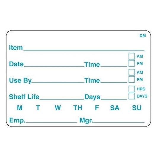 Daymark DissolveMark-Dissolvable Adhesive 2 inch X 3 Inch Rectangle Shelf Life Label, 12 x 125 ct Case - DOT product image 5