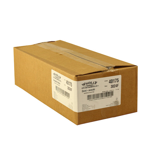 Wholly Individually Wrapped Avocado Halves, 1 x 64 ct Case - GS1 closed shipping case image