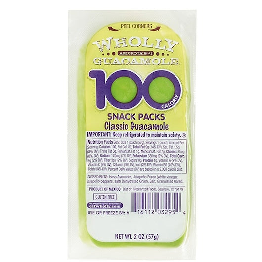 Wholly AVOCADO SNACK PACK, 1 x 48 ct Case - Alternate product angle or state