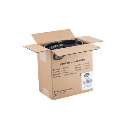 Tablecraft 9.375 Inch X 6 Inch Classic Black Oval Basket, 1 x 36 each Case - DOT product image 7