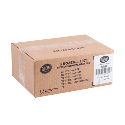 Tablecraft 8.5 Inch X 5.5 Inch X 2 Inch Black Oval Basket, 1 x 36 each Case - DOT product image 5