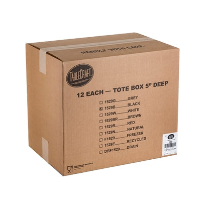 Tablecraft 5 Inch Standard Black Tote Box, 1 x 12 each Case - DOT product image 8