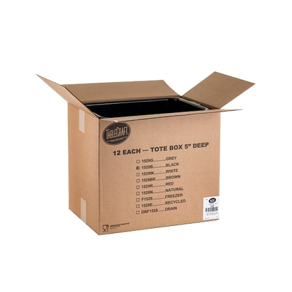 Tablecraft 5 Inch Standard Black Tote Box, 1 x 12 each Case - DOT product image 7