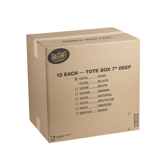 Tablecraft 7 Inch Gray Deep Dish Box, 1 x 12 each Case - DOT product image 4