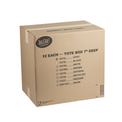Tablecraft 7 Inch Gray Deep Dish Box, 1 x 12 each Case - DOT product image 4