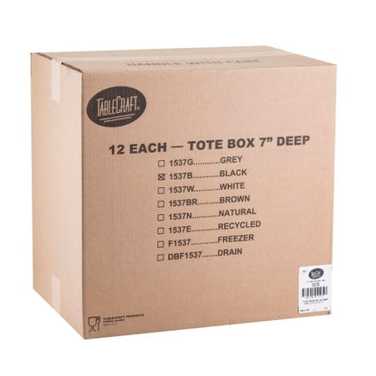 Tablecraft 7 Inch Black Tote Box, 1 x 12 each Case - DOT product image 2