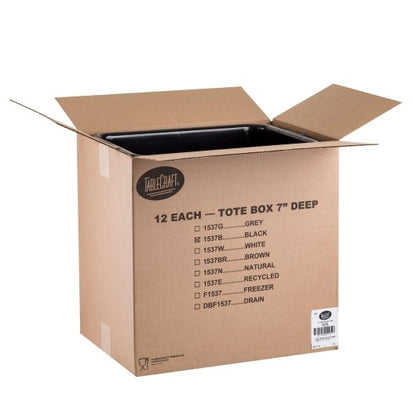 Tablecraft 7 Inch Black Tote Box, 1 x 12 each Case - DOT product image 7