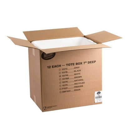 Tablecraft 7 Inch White Tote Box, 1 x 12 each Case - DOT product image 7