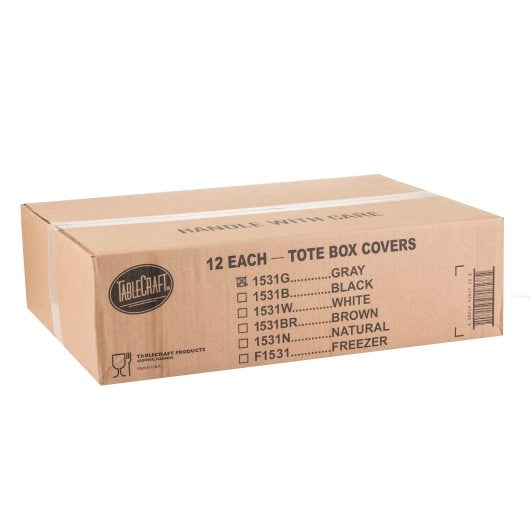 Tablecraft Gray Tote Box Cover, 1 x 1 each Case - DOT product image 6