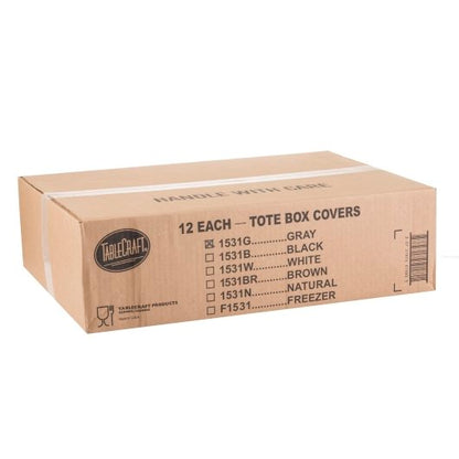 Tablecraft Gray Tote Box Cover, 1 x 1 each Case - DOT product image 6