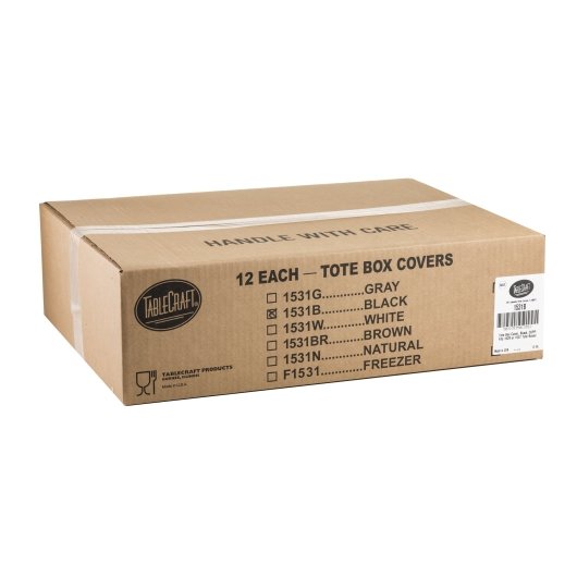 Tablecraft Black Tote Box Cover, 1 x 1 each Case - DOT product image 4