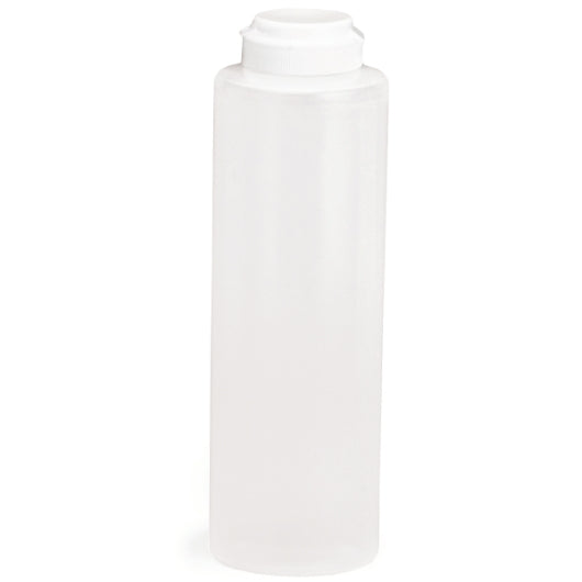Tablecraft 12 Ounce Natural Dispenser Hinged Top Bottle, 1 x 12 each Case - Food Storage Containers